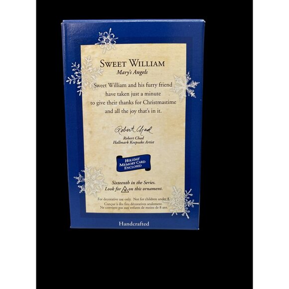 2003 Hallmark Ornament Mary's Angels Sweet William 16th in Series - Picture 6 of 8